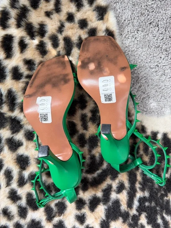 ASOS Green Studded Strappy Heels - Picture 4 of 4